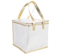 FRCOLOR Thermal Insulated Cake Storage Bag with Handle and Zipper White