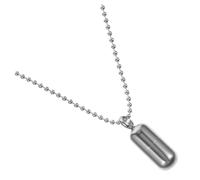 FRCOLOR Titanium Steel Capsules Pendant Necklace with Openable Pill Case Charm Hollow for Pills Dried Flowers Keepsakes Bead Chain Women Birthday Christmas Valentine Day