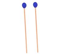 FRCOLOR Tongue Drum Mallets Xylophone Drumsticks 1 Pair Maple Wood Blue Head Percussion Instrument Parts for Children and Practitioners