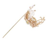 FRCOLOR Traditional Chinese Hanfu Hair Accessories Faux Pearl Hair Bun Stick Song Dynasty Style for Bridal and Wedding Party Elegant Vintage