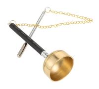 FRCOLOR Traditional Copper-finished Buddhist Temple Musical Instrument Decorative Meditation Bell for Rituals Portable Temple Supply