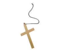 FRCOLOR Traditional European Cross Pendant Necklace for Men and Women Plastic Faith Ornament for Religious Worship and Halloween Cosplay Meticulous Craftsmanship Suitable for Churches and