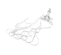 FRCOLOR Traditional Hanfu Tassel Hair Crown Men's Retro Ancient Style Hair Clip Detachable Long Ribbons for Festivals