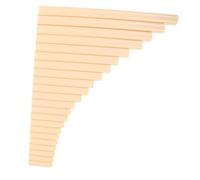 FRCOLOR Traditional Pan Flute Woodwind Instrument in Ivory White for Students and Adults Left Right-handed Play Easy to Learn with Broad Musical Range and Portable Design