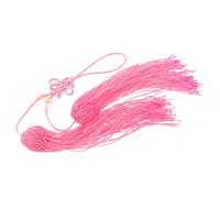 FRCOLOR Traditional Pink Chinese Tassel for Sword with Smooth and Resilient Silk Thread, Featuring Oriental-inspired Chinese Knot Design, for Martial Arts Decor and Collectors