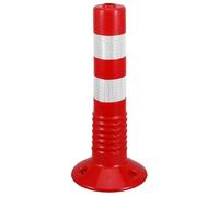 FRCOLOR Traffic Bollard Parking Barrier Post with Reflective Plastic Material and Weather-resistant Durability for Driveway and Outdoor Construction Safety Installation