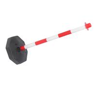 FRCOLOR Traffic Safety Bollard Reflective 32 Inch Plastic Delineator Post with Wheels for Garage Parking and Road Demarcation