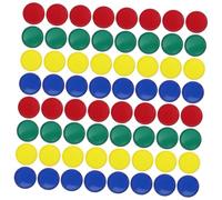 FRCOLOR Transparent Plastic Poker Chips Tokens for Games Classroom Math Activities Group Play Reusable Bingo Counters Blank Markers