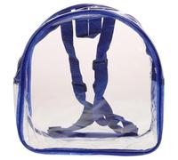 FRCOLOR Transparent Summer Beach Backpack Lightweight Clear Pvc Shoulder Bag 10.2X9.8X4.7 Inch Outdoor Casual Daypack for Travel Festivals Easy Security Check