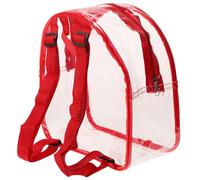 FRCOLOR Transparent Summer Beach Bag Clear Backpack Lightweight Pvc Shoulder Bag with Adjustable Straps for Outdoor Festivals Travel and Everyday Use 10X9.8X4.7 Inches