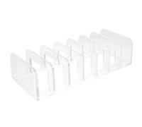 FRCOLOR Transparent Vanity Organizer with Seven Compartments Eyeshadow Palettes Holder for Makeup Storage Cosmetic Organizer Box for Bathroom and Dressing Table Countertops