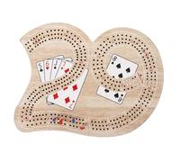 FRCOLOR Travel Friendly Cribbage Board Game Set with Unique Number Shaped Scoring Board Compact Two Player Table Game for Family Gatherings and Vacations Easy Point Tracking