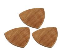 FRCOLOR Triangle Wooden Guitar Picks 3Pcs Large Acoustic Bass Solid Wood Plectrums for Guitar Players and Other String Instruments