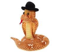 FRCOLOR Tricky Plush Snake Lightweight Scary Movie Prop for Halloween Decoration and Party Favors Realistic Stuffed Animal Model for Pranks and Educational Use