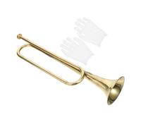 FRCOLOR Trumpet Beginner Musical Instrument for Preschool for Home Decoration and Educational Play Includes Gloves for Young Musicians