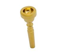 FRCOLOR Trumpet Mouthpiece 5c Small Size Brass Plated Silver and Gold Replacement Accessory for Beginner and Professional Trumpet Practice