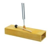 FRCOLOR Tuning Fork with Wooden Resonance Box and Knocker for Acoustic Experiments Teaching Sound Vibration Demonstration Instrument for Music Education and Science Science Random Color