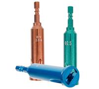 FRCOLOR Twisting Drill Wire Stripper 3pcs Electrical Wire Twist Tool Stainless Steel for 6/7/8/9/10 AWG Wiring Installation
