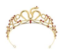 FRCOLOR Two-tone Snake Crown Bridal Wedding Tiara Princess Bride Costume Accessories Snake Gemstone Accessories for Birthday Queen Tiara