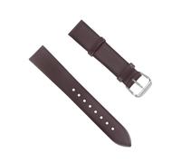 FRCOLOR Ultrathin Cattlehide Watch Strap Endurable Dark Brown Leather Band with Quick Release Fit for Classic Style for Everyday Wear
