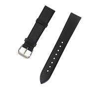 FRCOLOR Ultrathin Endurable Cattlehide Watch Strap Quick Release Leather Band for Watches Black with Classic Style and Durable Design