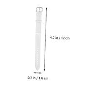 FRCOLOR Ultrathin Endurable Watch Strap Cattlehide Leather Band for Watches Classic White Color Quick Release Design for Easy Wear