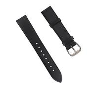 FRCOLOR Ultrathin Tabby Cattlehide Leather Watch Band Durable Quick Release Strap for Classic Style for Any Wrist Black with