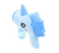 FRCOLOR Unicorn Bubble Machine Blue Lightweight Bubble Blower for Indoor Outdoor Parties Bath Fun Reusable Safe Material