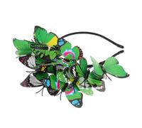 FRCOLOR Unique Monarch Butterfly Headband Floral Headband for Women Wedding Tiaras for Bride Butterfly Wedding Fascinator Tea Party Monarch Hat Bridal Festival Headwear