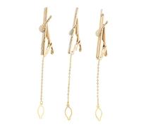 FRCOLOR Unique Music Tie Clips for Men Violin Guitar Design Copper Necktie Clips for Weddings Parties Business Events Reliable Grip Shine