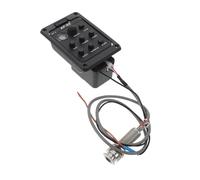 FRCOLOR Universal Acoustic Guitar Pickup Black Plastic Metal with DIY Sound Control and Plug and Play Design, Onboard Guitar Preamp with Low Noise Eq for Practice and Stage Requirement