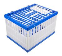 FRCOLOR Ventilated Foldable Plastic Pigeon Basket for Racing and Training, Homing Bird Carrier Cage for Young Pigeons, Portable Dove Travel Transport Cage for Home and Competition Use