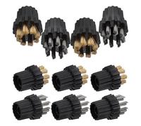 FRCOLOR Versatile Cleaning Accessory Copper and Steel Material Replacement 10pcs Steam Cleaner Brush Heads for Home and Industrial Use for Steam Mop and Cleaning Machines