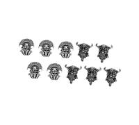FRCOLOR Viking Skull Beads for Beard Decor 10pcs Gothic Style Hair Braid Accessories Diy Jewelry