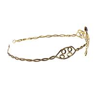 FRCOLOR Vintage Blonde Hoop Metal Headband Rhinestone for Women Wedding Hair Accessories for Brides and Hair for Girls Occasions