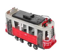 FRCOLOR Vintage Car Model Retro Iron British Bus with Authentic Detailing for Collectors Elegant Desk Decor for Events and Parties Vehicle Figurine