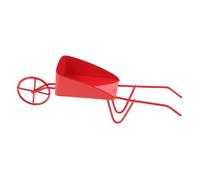 FRCOLOR Vintage Miniature Metal Wheelbarrow Sturdy Resistant Iron Mini Barrow for Dollhouse Micro Courtyard and Landscape Photography Prop Delicate Craftsmanship Decorative Scene Accessory