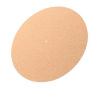 FRCOLOR Vinyl Record Turntable Mat Slipmat for Turntables and Record Players Cork Khaki Colour Reduces Pops, Static Sound and Unwanted Vibrations for Home Use Family and Friends