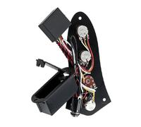 FRCOLOR Volume Blend Tone Plate Active 9v Onboard Preamp Solderless Installation Bass Prewired Control Plate and Wiring Harness with Dome Knobs Enhanced Sound Clarity for Jb Bass