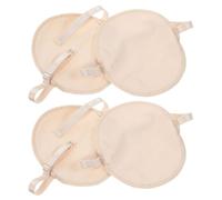 FRCOLOR Washable Underarm Sweat Pads 2 Pairs, Reusable Sweat-absorbing Armpit Pads with Cotton and Skin-color Quick-dry Honeycomb Mesh, Sweat Protector for Men and Women