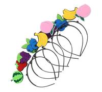 FRCOLOR Watermelon Hair Claw Clip 6pcs Soft Material Holiday Headband for Women Girls