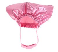 FRCOLOR Waterproof Red M Pet Shower Hat with Ear Protection, Reusable Bath Ear Cover for Dogs and Cats, Portable Puppy Bath Supplies for Grooming and Bathing