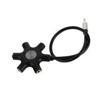 FRCOLOR Way Headphone Splitter Adapter with Copper and Plastic Build Cable Compatible with Smartphones Laptops for Seamless Multi Device Sound Transmission