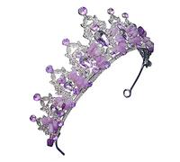 FRCOLOR Wedding Bridal Flower Crowns Tiaras Rhinestone Crown Headband for Bride Elegant Prom Party Accessory Sturdy Alloy Material Fashionable and Graceful
