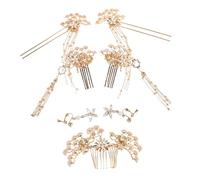 FRCOLOR Wedding Hair Accessories Chinese Style Pearl Hairpin Set Bridal Headband Traditional Chinese Wedding Hairpin