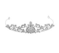 FRCOLOR Wedding Headpiece Rhinestone Tiara for Bride Sparkle Princess Crown Headdress Jewelry Silver for Wedding Party