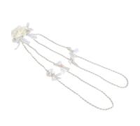 FRCOLOR Wedding Lasso Rope Handfasting Cord for Ceremony White Rose Design Traditional Western Unity Symbol for Bride and Groom Reusable Wedding Decoration