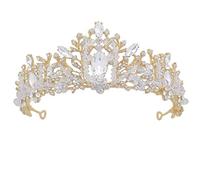 FRCOLOR White Tiara Crown Crystal Silver Headband Diamond Bridal Headdress Wedding Prom Crown Hair Accessories for Women Girl Birthday Wedding Christmas Party Favor Ornaments