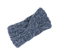 FRCOLOR Wide Knitting Woolen Hair Band for Women Warm Thick Hair Hoop Headband in Dark Blue Cozy Fashion Headdress for Daily Wear and Parties Winter Accessory
