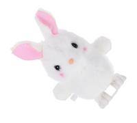 FRCOLOR Wind Up Bunny for Adorable Plush Clockwork Plaything Educational Cause and Effect Learning Festival Gift and Desktop Ornament